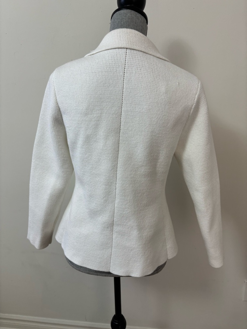 Zara Classic White Knit Women's Blazer Jacket - Picture 8 of 13